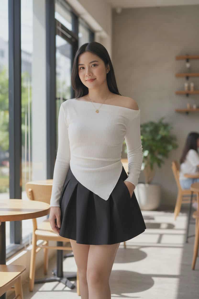 Buy 2 take 1 FREE!! Andrea asymmetrical Shoulder