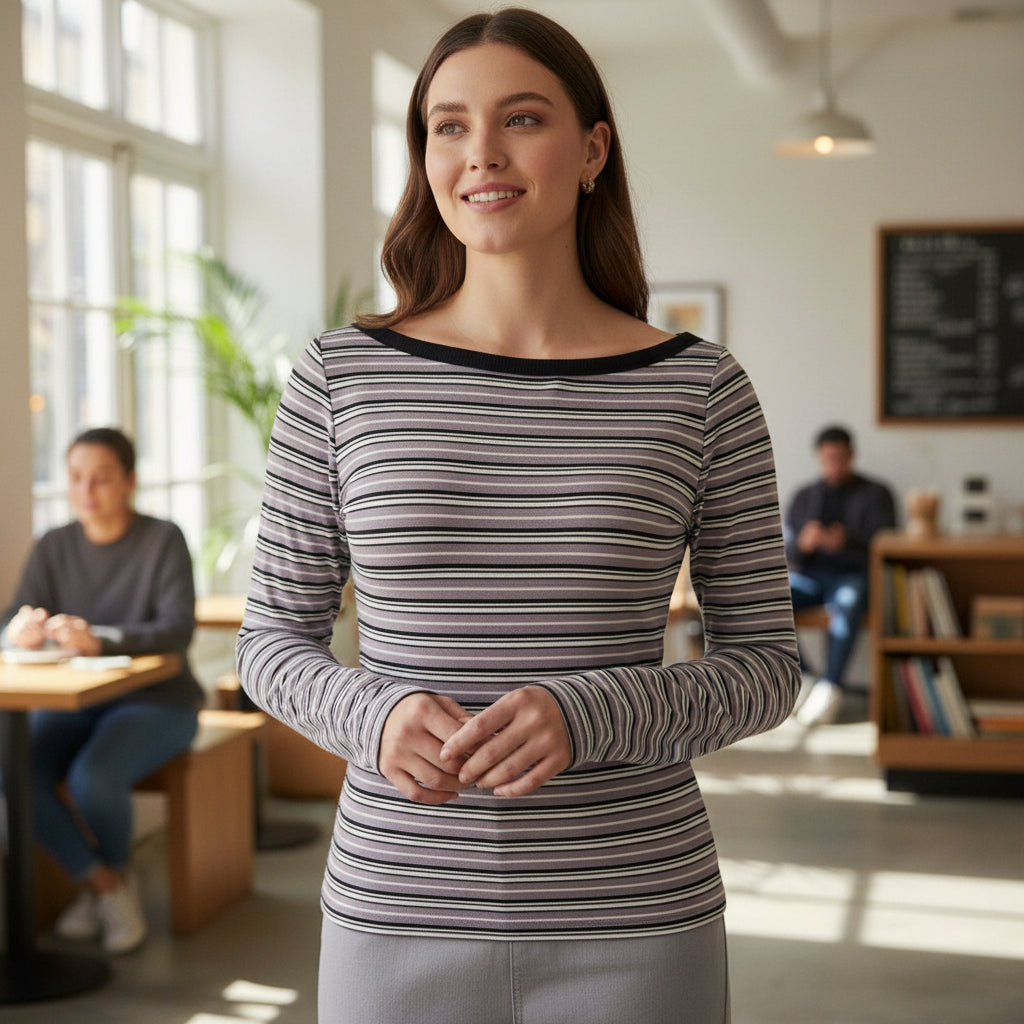 Stripes long Sleeves  For women Buy 2 take 1 promo