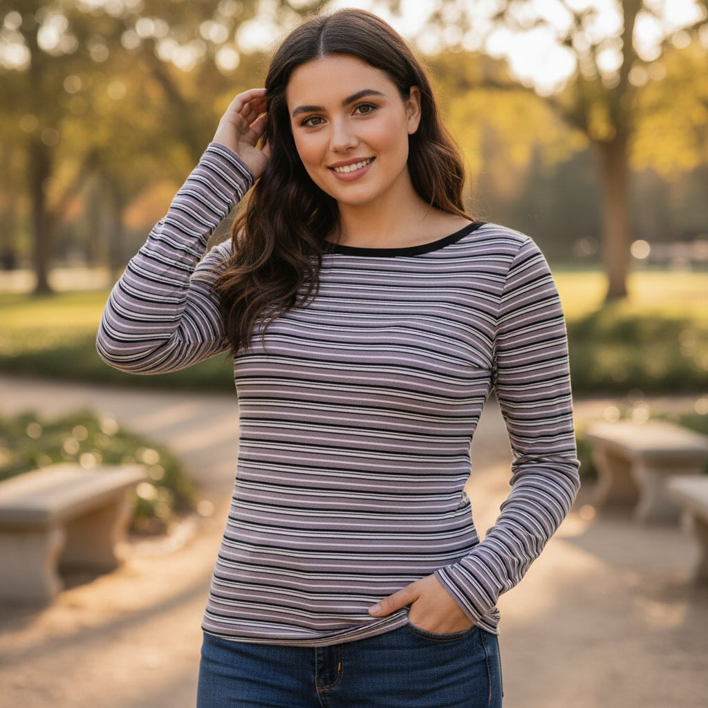Stripes long Sleeves  For women Buy 2 take 1 promo